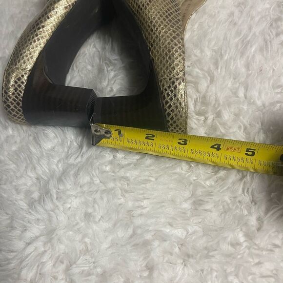 Ara Relax Flex gold & bronze Leather Textured Slip on Heel Mules SZ US 8 run big - Picture 7 of 10